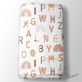 Alphabet Written Printed Fabric For Kid's Dress Material Online
